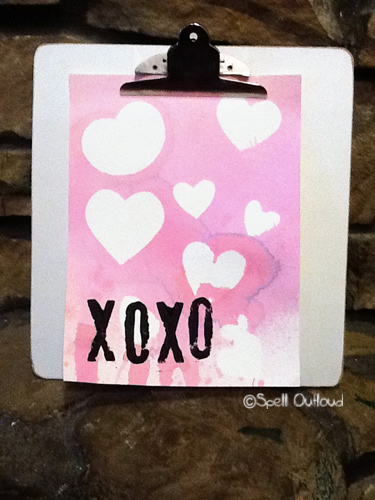 Valentine Spray Heart Art project